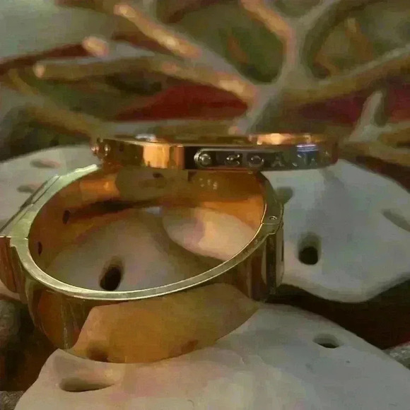 2 beautiful rose gold bangles both clasp on. One Coach and one Michael Kors 💕🌺 - Picture 2 of 2